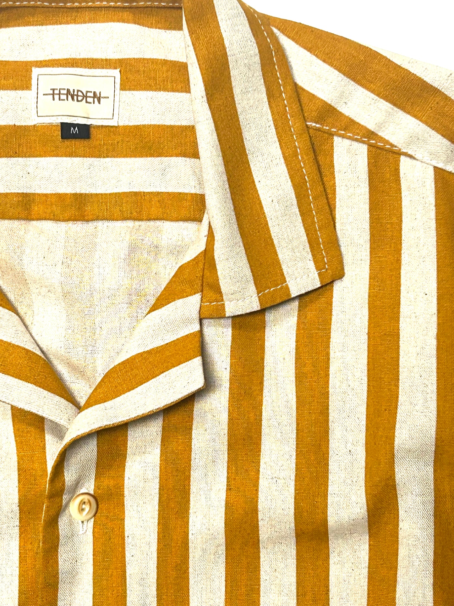 Camp Collar Striped Shirt