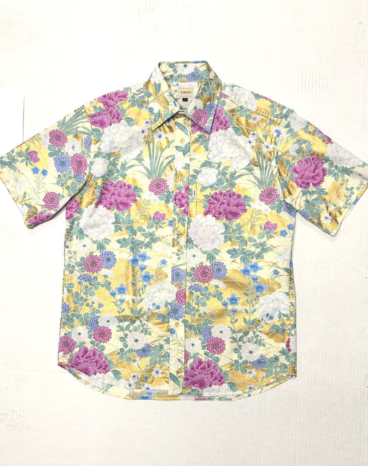 Peonies & Mums short sleeve shirt