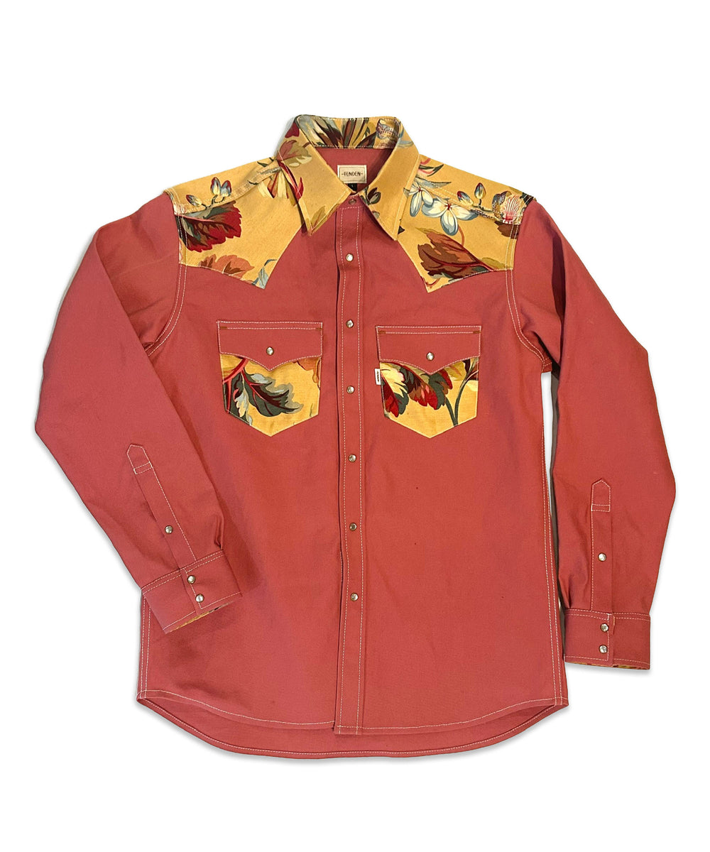 Vintage Barkcloth & Canvas Shirt