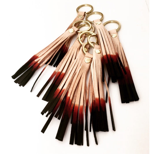 Leather Tassel Keychain