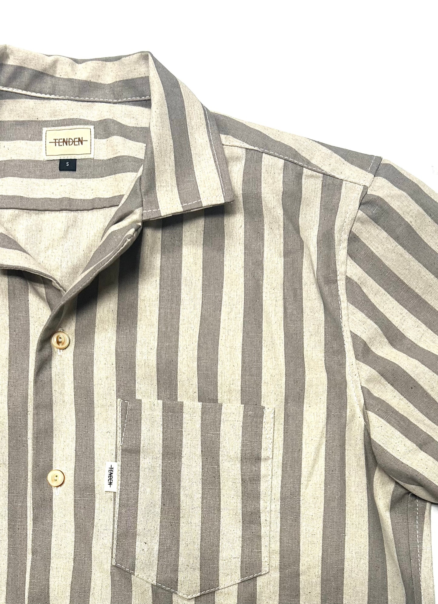 Camp Collar Striped Shirt