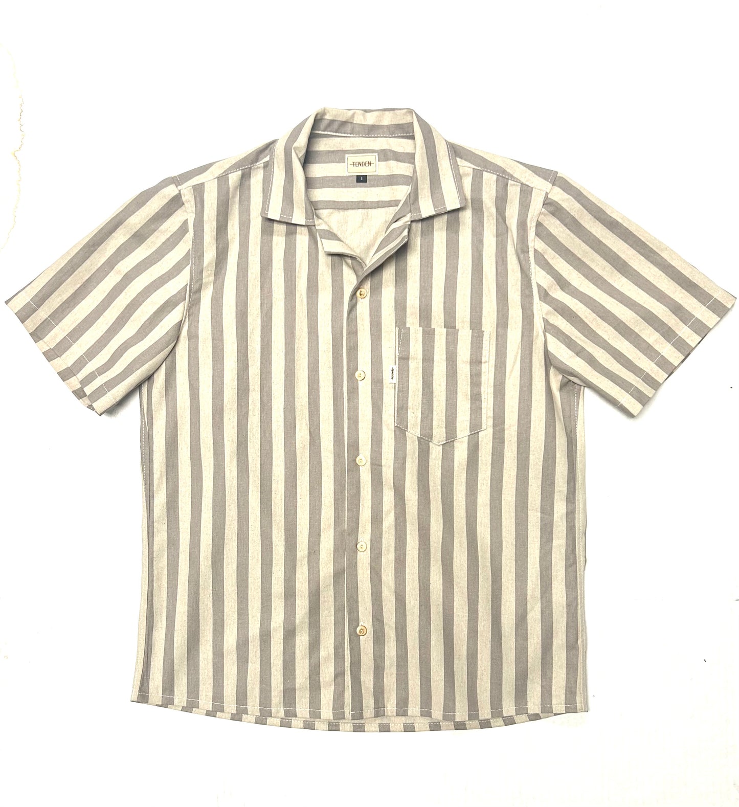 Camp Collar Striped Shirt