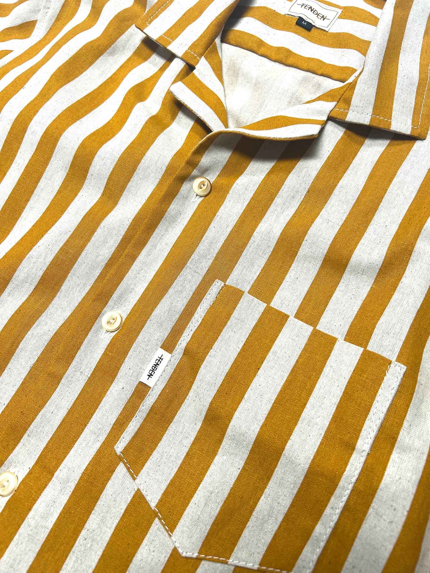 Camp Collar Striped Shirt