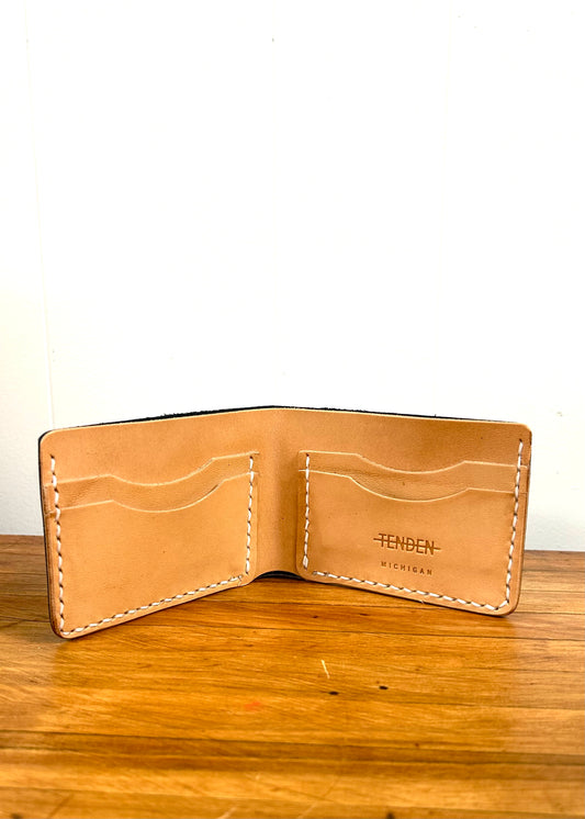 Navy/Natural bifold wallet