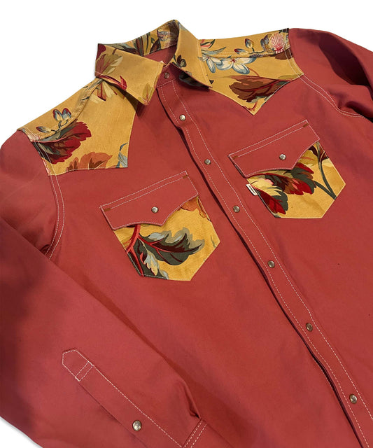 Vintage Barkcloth & Canvas Shirt