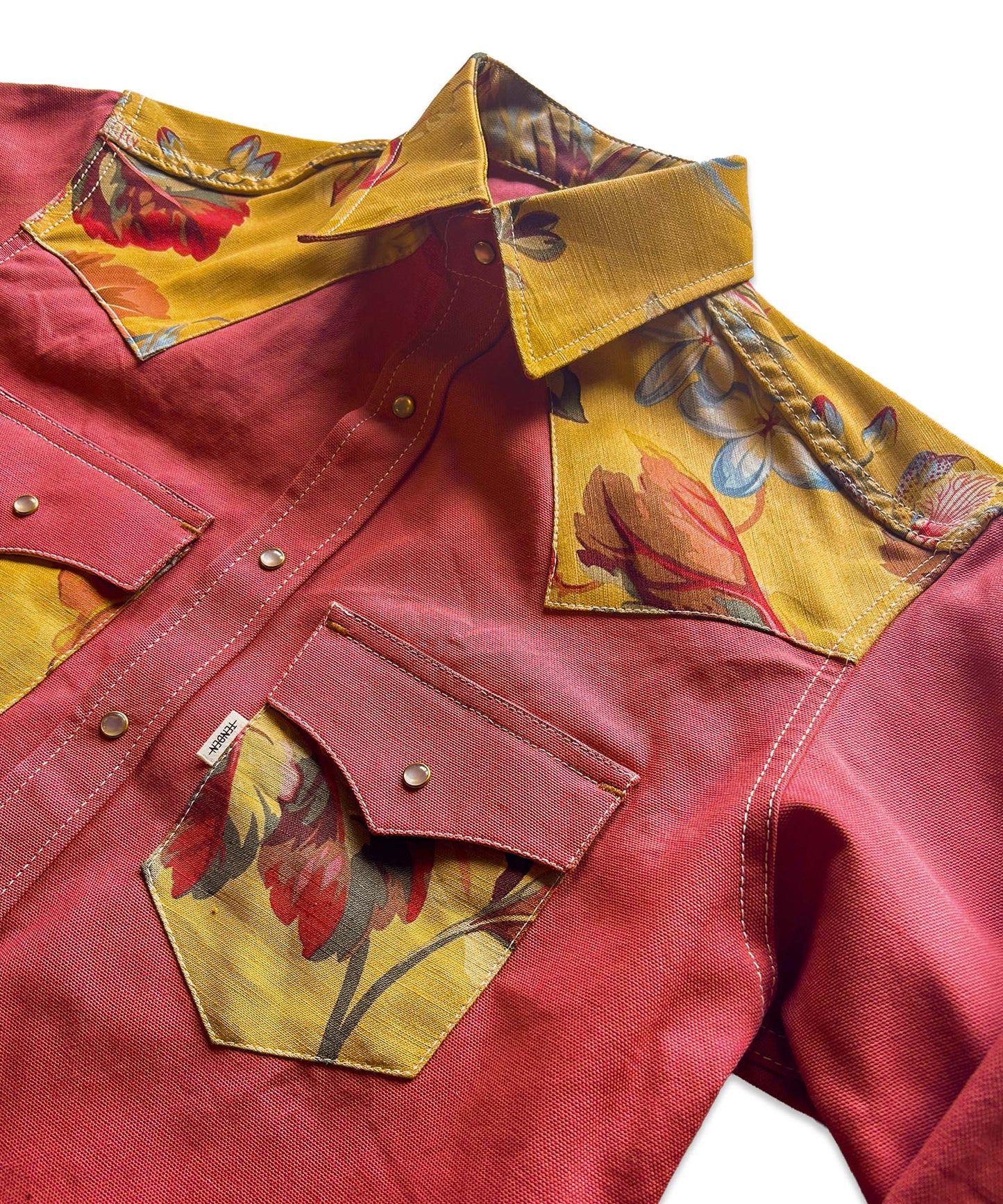 Vintage Barkcloth & Canvas Shirt