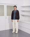 LADY WHITE CO. BINDED CARDIGAN - DEEP BROWN