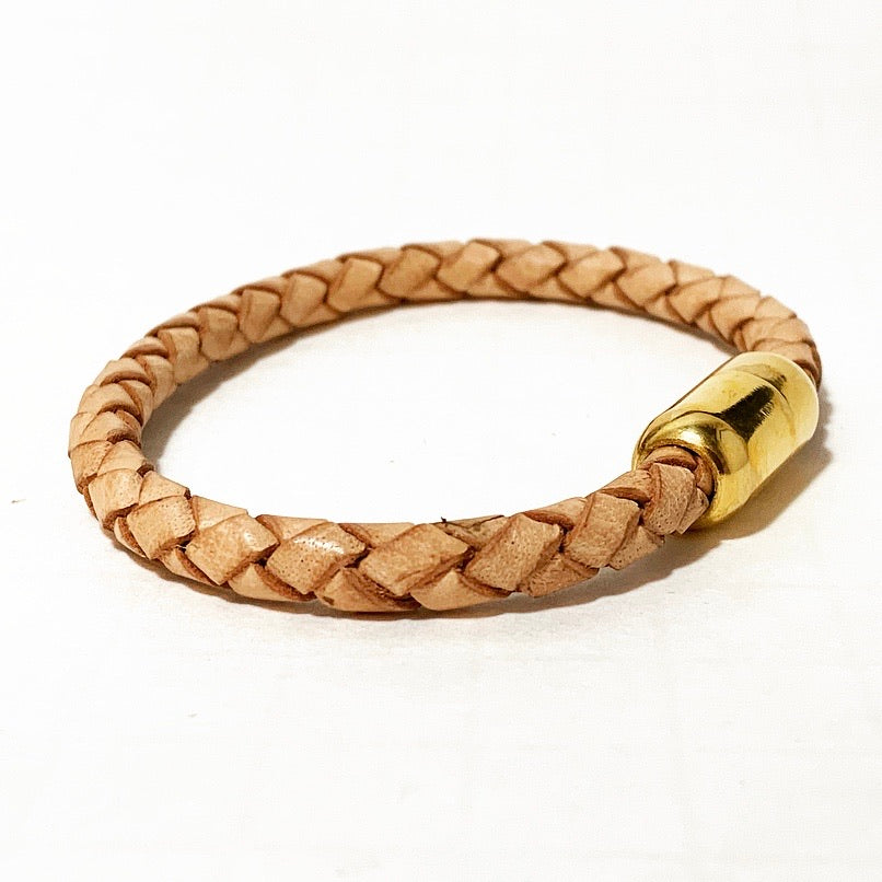 Natural Leather Braided Bracelet